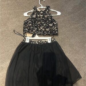 Elegant Black Lace Kids Dress